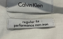 Load image into Gallery viewer, Calvin Klein Mens White Performance Non-Iron Regular Fit Dress Shirt Sz 17 34/35
