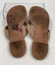 Load image into Gallery viewer, Authentic Tory Burch Womens Monroe Brown Leather Thong Sandals Size 6.5M Damaged
