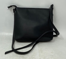 Load image into Gallery viewer, Nine West Womens Black Inner Pocket Adjustable Strap Zipper Crossbody Handbag
