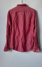 Load image into Gallery viewer, Express Mens Red Long Sleeves Collared Chest Pockets Button-Up Shirt Size Small
