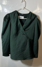 Load image into Gallery viewer, Express Womens Green Long Sleeve V-Neck Pullover Blouse Top Size Medium
