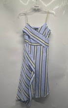 Load image into Gallery viewer, Banana Republic Womens Blue Striped Sleeveless Asymmetrical A-Line Dress Size 4
