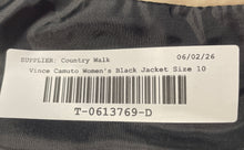 Load image into Gallery viewer, Vince Camuto Womens Black Long Sleeve Peak Lapel Two-Button Blazer Jacket Sz 10
