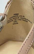 Load image into Gallery viewer, Nine West Womens Beige Patent Faux Leather High Ankle Strap Pump Heels Size 8.5M
