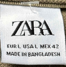 Load image into Gallery viewer, Zara Mens Green Cotton Short Sleeve Button Front Collared Polo Shirt Size Large
