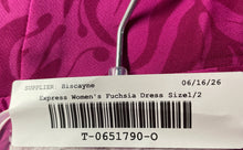 Load image into Gallery viewer, Express Womens Fuchsia Floral Print Sleeveless Scoop Neck A-Line Dress Size 1/2
