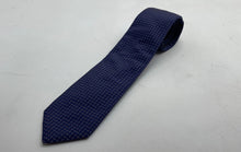 Load image into Gallery viewer, Hugo Boss Mens Blue Geometric Print Silk Keeper Loop Adjustable Pointed Tie
