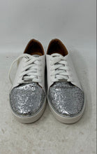 Load image into Gallery viewer, Vizzano Womens White Silver Glitter Low Top Lace-Up Sneaker Shoes Size 8
