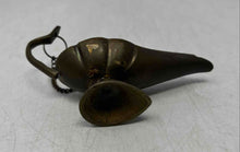 Load image into Gallery viewer, Brass Aladdin Genie Style Decorative Oil Lamp With Chain-Attached Lid
