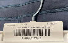 Load image into Gallery viewer, Lululemon Womens Blue High Waist Fitness Run Inspire Compression Leggings Size 4
