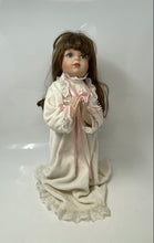 Load image into Gallery viewer, 1991A Christmas Prayer Collectors Brown Hair Blue Eyes Decorative Porcelain Doll
