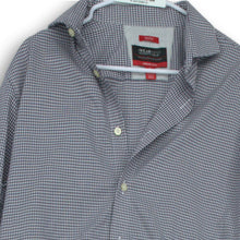 Load image into Gallery viewer, Kenneth Cole Awearness Mens White Black Check Slim Fit Dress Shirt Size 16 32/33
