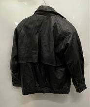 Load image into Gallery viewer, Marc By Andrew Marc Womens Black Leather Full-Zip Bomber Jacket Size Small
