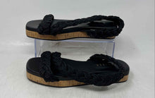 Load image into Gallery viewer, Serena Uziyel Womens Ronda Black Braided Open Toe Slingback Sandals Size EUR 36
