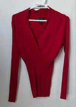 Load image into Gallery viewer, INC International Concepts Womens Red V-Neck Long Sleeve Pullover Sweater Sz XL
