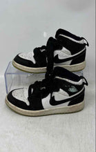 Load image into Gallery viewer, Nike Kids Air Jordan 1 Mid SE Black And White Lace-Up Sneaker Shoes Size 11C
