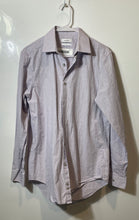 Load image into Gallery viewer, Calvin Klein Mens Light Purple Cotton Slim Fit Long Sleeve Dress Shirt Size M
