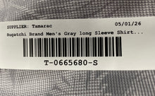 Load image into Gallery viewer, Bugatchi Uomo Mens Gray Leaf Print Cotton Long Sleeve Button-Up Shirt No Size
