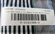 Load image into Gallery viewer, 7th Avenue New York &amp; Company Womens Black Multi Print Button-Up Shirt Size L
