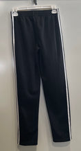 Load image into Gallery viewer, Adidas Boys Black White 3-Striped Elastic Waist Track Pants Sz M 10-12 With Tags
