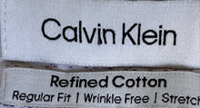 Load image into Gallery viewer, Calvin Klein Mens White Refined Cotton Regular Fit Dress Shirt Size 16 34/35 L
