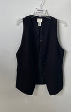 Load image into Gallery viewer, H&amp;M Womens Black Sleeveless V-Neck Pockets Button-Front Vest Size Medium
