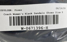 Load image into Gallery viewer, Coach Womens Black Signature Print Round Toe Slingback Sandals Size 9 B
