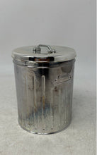 Load image into Gallery viewer, F.B. Rogers Silver-Plated Tone Desktop Trash Can Pen Holder With Handle Lid
