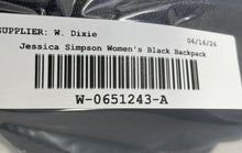 Load image into Gallery viewer, Jessica Simpson Womens Black Zipper Adjustable Strap Shoulder Backpack
