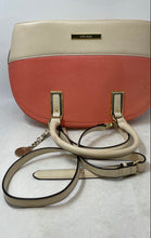 Load image into Gallery viewer, Anne Klein Womens Beige And Pink Colorblock Leather Top Handle Satchel Handbag
