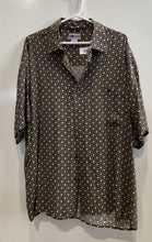 Load image into Gallery viewer, Untied Mens Brown Printed Short Sleeve Collared Button-Up Shirt Size XL
