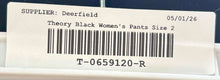 Load image into Gallery viewer, Theory Womens Black Flat Front Stretch Straight Leg Dress Pants Size 2
