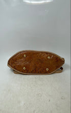 Load image into Gallery viewer, Nina Salvadore Womens Brown Inner Pockets Shoulder Handbag Stain Inside
