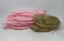 Load image into Gallery viewer, Antique Kneeling In Prayer Pink Lace Dress Sleep Eyes Collectible Porcelain Doll
