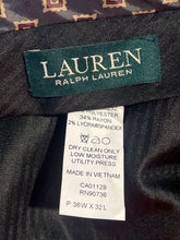 Load image into Gallery viewer, Lauren Ralph Lauren Mens Black Flat Front Button Dress Pants Size 36W X 32L

