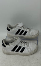 Load image into Gallery viewer, Adidas Kids Grand Court 2.0 White Black Hook And Loop Sneaker Shoes Size 11K
