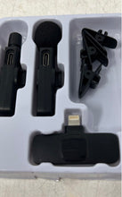 Load image into Gallery viewer, Black Wireless Live Show Interview Vlog Short Video Microphone Not Tested
