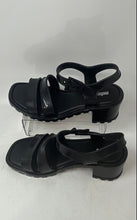 Load image into Gallery viewer, Melissa Womens Iggy Black Open Toe Block Heel Buckle Strappy Sandals Size 9
