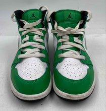 Load image into Gallery viewer, Authentic Nike Kids Jordan 1 Mid White Green Sneakers Shoes Size 3Y
