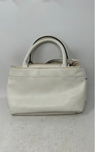 Load image into Gallery viewer, Christian Siriano Womens White Faux Leather Crossbody Strap Satchel Bag Stained
