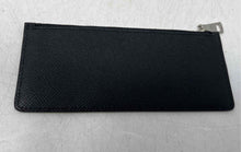 Load image into Gallery viewer, Coach Womens Black Leather Zipper Slim Mini Envelope Pouch Wallet
