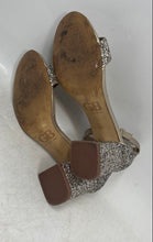 Load image into Gallery viewer, Gianni Bini Womens Gold Buckle Casual Low Block Ankle Strap Heels Size 8M
