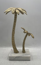 Load image into Gallery viewer, Gold-Tone Coconut Trees Handcrafted Marble Base Home Decorative Figurine
