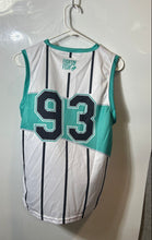 Load image into Gallery viewer, Goya Mens White Green Striped MLB Miami Marlins #93 Baseball Jersey Size XL
