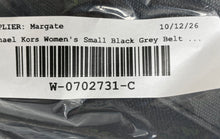 Load image into Gallery viewer, Michael Kors Womens Black Gray Signature Print Zipper Belt Bag &amp; Fanny Pack
