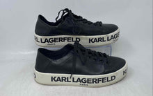 Load image into Gallery viewer, Karl Lagerfeld Paris Womens Bella Black White Lace-Up Sneakers Shoes Size 8.5 M
