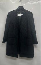 Load image into Gallery viewer, Karl Lagerfeld Womens Black Floral Textured Jacquard Open Front Blazer Size 8
