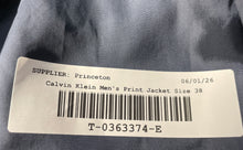 Load image into Gallery viewer, Calvin Klein Mens Black Striped Long Sleeve Single-Breasted Two Button Blazer 38
