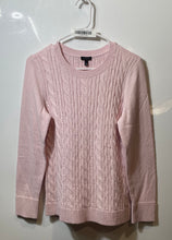 Load image into Gallery viewer, Talbots Womens Pink Long Sleeve Button Cuff Cable-Knit Pullover Sweater Size S
