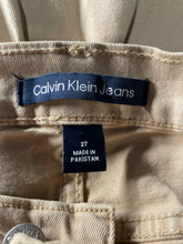 Load image into Gallery viewer, Calvin Klein Womens Khaki Denim High Rise Slim Fit Ankle Jeans Size 27 With Tag
